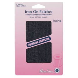 Denim Patches Iron On, 10x15cm - Dark