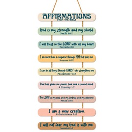 Inspirational Bible Affirmations Decor Christian Gifts for Women Friends, Religious Spiritual Catholic Gift for Valentines Day Birthday Christmas, Encouragement Bible for Christian Friends