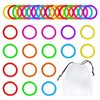 PFLYPF 100 Pieces Plastic Book Rings with Moving Leafs Coloured