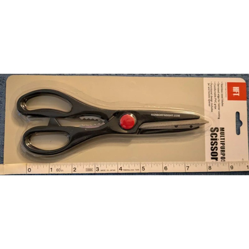HFT Multipurpose Scissors - stainless steel blades - Serrated edge