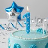 Candela di Compleanno a Pois, 12,5 cm (azzurro 1)