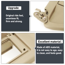 Moonlinks 2PCS Sun Visor Compatible with Honda Civic EX LX Sedan SI Coupe 2006 2007 2008 2009 2010 2011 Left & Right Driver Passenger Side Sun Visors Beige Replaces 83280-SNA-W01ZB, 83230-SNA-W01ZB