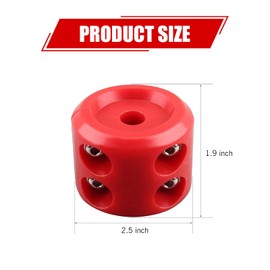 MLY Rubber Winch Stopper for Cable, Winch Cable Hook Stopper for Synthetic Rope & Wire Bouncing & Fraying, with Stainless Steel Screws Nuts & Allen Wrench, Universal for ATV UTV Truck SUV (Red)