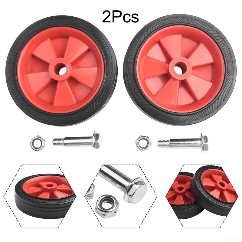 Cloudpower 2 Pack Air Compressor Replacement Wheels Complete with Screws