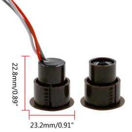 Hxchen RC-36 NC+NO Recessed Security Window Door Contact Sensor Alarm Magnetic Reed Switch - (2 Sets)