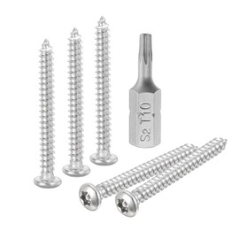 QUARKZMAN M3 x 25mm Torx Security Tapping Screws with Pan Head 30 Pieces Tamper Evident Self Tapping Screws Made of 304 Stainless Steel (Silver)