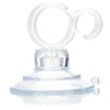 com-four® 20 x Suction Cup Holders with Clip Hooks for