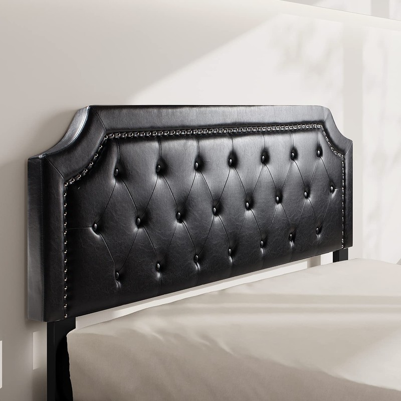 BONSOIR Bed Frame Upholstered Low Profile Platform Bed with Tufted