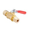 Brass Ball Valve Shut Off Switch, Tubing Fitting Straight Coupling