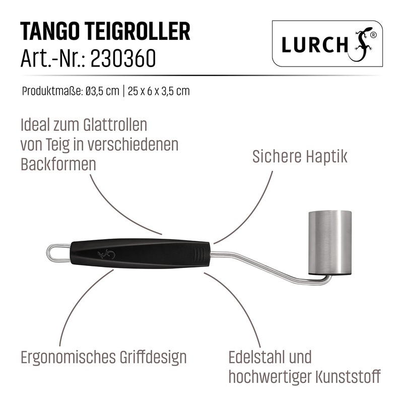 Lurch 230360 Rolling Pin Stainless Steel