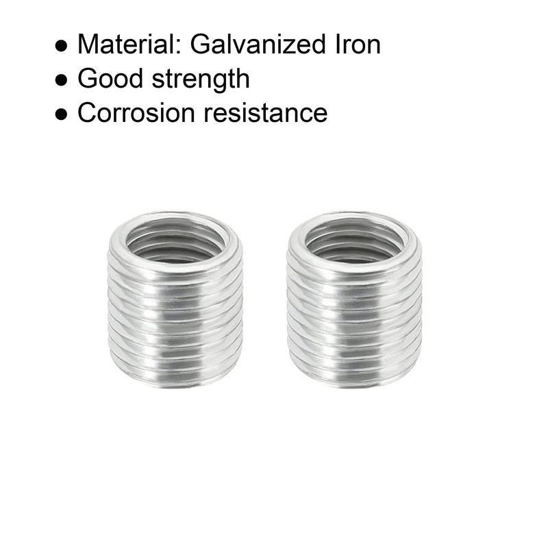 sourcing map Thread Reducing Nuts Insert M10 x 1mm Male