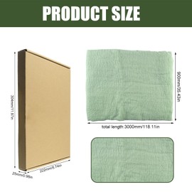 Table Runner Cheese Cloth Sage Green Table Runner Wedding Table Decoration Muslin Decorative Fabric Runner Table Runner Washable Cheesecloth Table Runner for Boho Wedding Birthday Party 90 x 300 cm