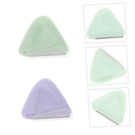 WOONEKY 2Pcs Stainless Eyebrow Trimmers Lightweight and Portable Eyebrow Cutters for Home and Outdoor Use Easy to Control with Non Skid Grip