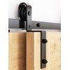 ZEKOO Sliding Barn Door Single Track Bypass Hardware Black Steel