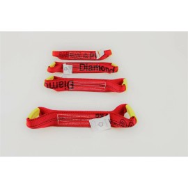 Safe N Secure 4 Pack of Red DIAMOND WEAVE Dog Bones for Rollback / Flatbed Wrecker Straps