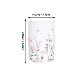 OSALADI Small Lamp Shade E27 Base Cloth Lamp Shade Tulips Flower Pattern Lampshade Replacement Lamp Cover for Table Floor Pendant Lamp, 20x14x14cm