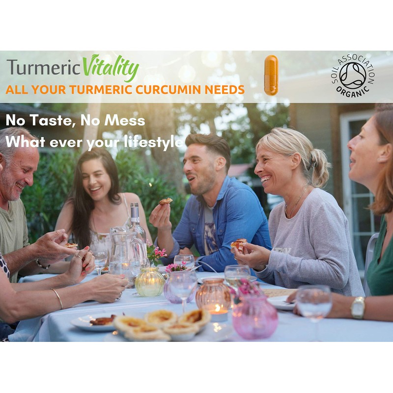 Organic Turmeric Curcumin Capsules Triple Strength with 95% Curcumin -