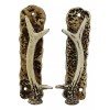 Ebros Set of 2 Western Rustic Deer Antlers Door Pull