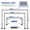 Backdrop Banner Stand 10x8ft，Adjustable Heavy Duty Photo Backdrop Stand，Step and
