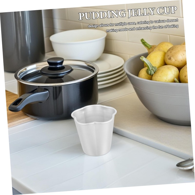 ULTECHNOVO 6pcs Mini Tart Molds Nonstick Aluminum Bakeware Pudding Cups