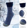 Beurlike 5 Pairs Warm Wool Socks for Men Thermal Cushioned