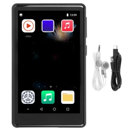 MP3 Player HiFi HD Noise Reduction 4.0 Inch Full Touch Screen Bluetooth 5.0 WiFi Music Player with FM Radio Speaker Black 32+256GB