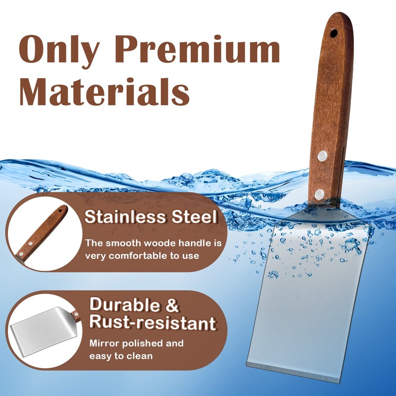 4 Pcs Small Brownie Cookie Spatula Metal Stainless Steel Spatula