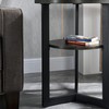 JESONVID Round End Table with Storage Shelf, 19.29in Circel Accent