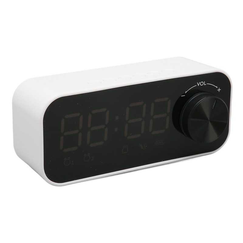 Bluetooth Speaker Alarm Clock Radio Digital LED Display Subwoofer Mini