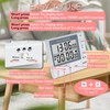 Jayron KT002A 2-Channel Kitchen Timer Magnetic Countdown Timer Clock Temperature