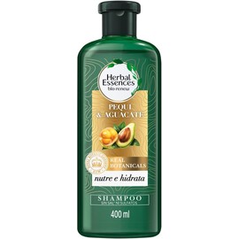 HERBAL ESSENCES Bio:Renew, Shampoo sin sulfatos ni parabenos para cabello seco, maltratado y/o rizado Nutre e Hidrata Pequi & Aguacate 400 ml