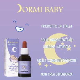 Melatonina Bambini Pura in Gocce aiuta a Dormire la Notte. Doppia azione Camomilla calma Coliche.Integratore Alimentare Naturale efficace per jet lag. Sonno sicuro neonati