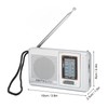 Portable Pocket Radio AM/FM Classic Elegant Design Silver Grey Battery