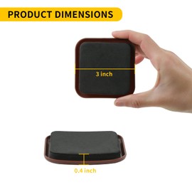 new space 3 Inch Furniture Sliders, 12pcs Sliders for Moving Furniture, Heavy-Duty Furniture Movers Sliders for Carpet, Couch Sliders Protect Carpet Surface and Easily Move Furniture.