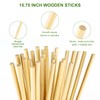 WORSETUY 120 PCS Wooden Dowel Rods, 6mm Diameter Round Bamboo
