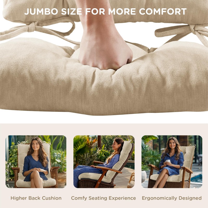 Codi Rocking Chair Cushions, Water Resistant Glider Rocker Replacement Cushion