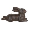Ebros Gift Cast Iron Whimsical Bunny Rabbit Lying Down Abstract