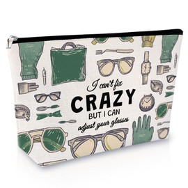 Optometrist Gifts for Women Makeup Bag Eye Doctor Vision Gift Funny Optometry Appreciation Presents Travel Cosmetic Bag Birthday Christmas Retirement Graduation Thank You Present for Optometrist