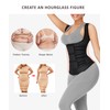 FeelinGirl Women's Underbust Waist Trainer Corset Vest Tummy Control Steel