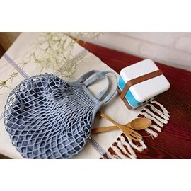 Maruwa Boeki Mini Tote Mesh Bag Blue Gray