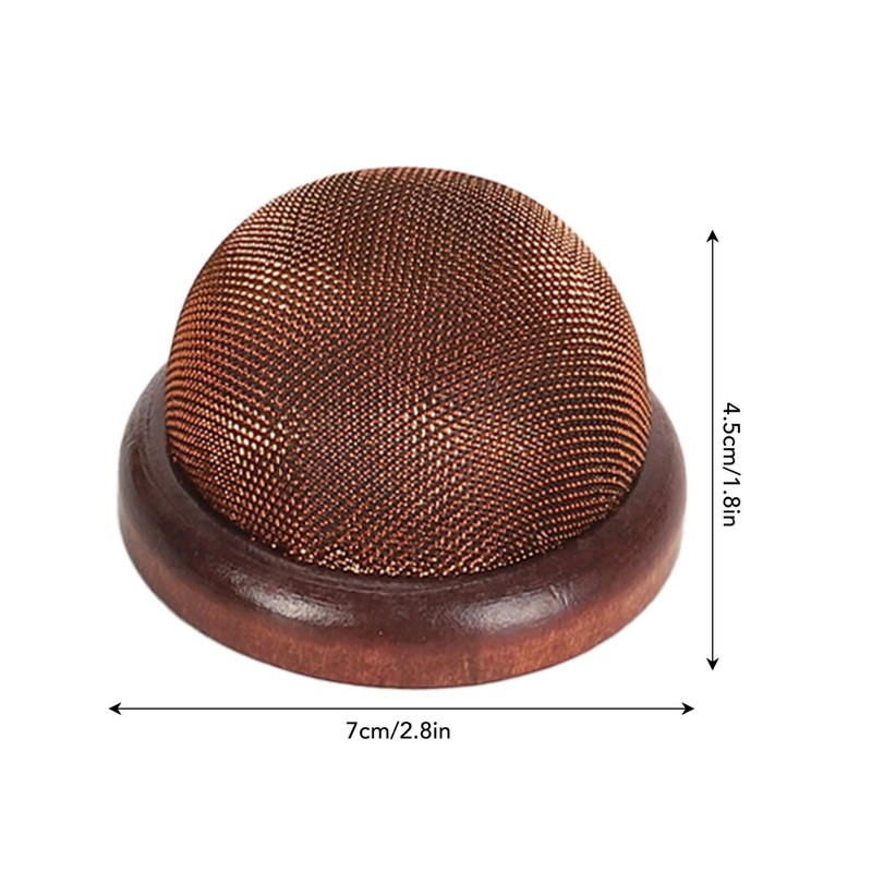 5Pcs Wooden Base Pin Cushion Cute Needle Holder Round Wooden