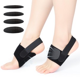 APOMOONS 1 Pair of Arch Support Braces with Heel Straps, Unisex Adjustable Arch Support with 2 Mat Thicknesses, Splayfoot Bandage for Stress Relief, Arch Support for Flat Feet and High Arch Support
