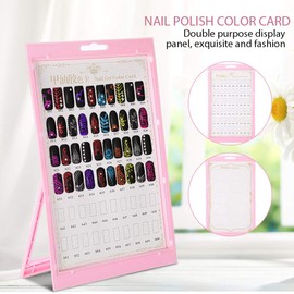Nail Gel Polish Display Board, Nail Art Tips Chart Practice Design Rack Polish Palette Stand Showing DIY at Home()