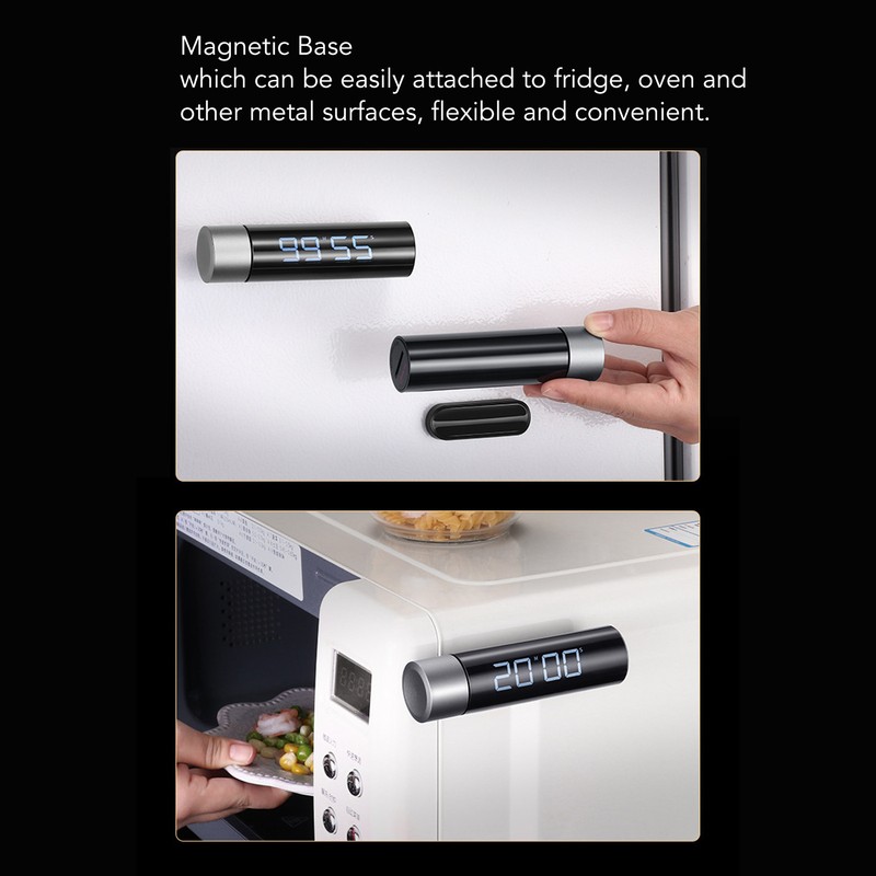 Digital Kitchen Timer Magnetic Base High Accuracy LED Screen Memory
