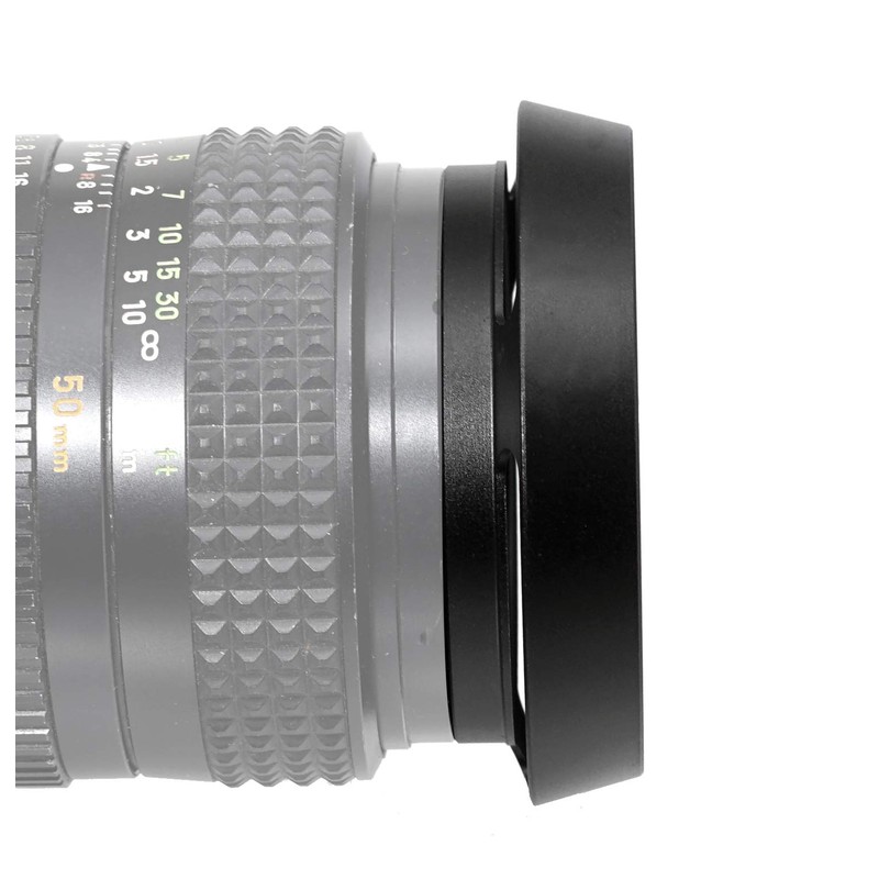 Fotasy Metal Curved Lens Hood - 52mm Vented Hood for