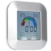 Indoor Touch LCD Screen Thermometer Hygrometer Electric Alarm Clock for