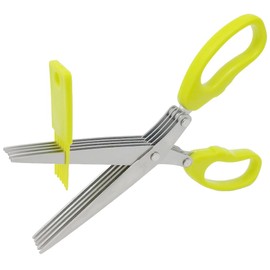 Chiffonade Scissors, Stainless Steel Herb Scissors with 5 Blades for Cutting Vegetables, Herbs, and Paper, Dishwasher Safe