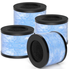 ycwarmxx MK-01 & MK06 True HEPA Filter Replacement Compatible with Aroeve MK01, MK06, ToLife TZ-K1, FreAire KN6391 and Kloudi DH-JH01 Air Purifier, Standard Version, Pack of 4