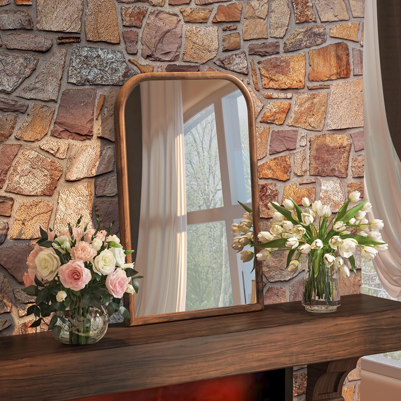 20"x30" Arch Wall Mirror Bathroom Mirror for Wall Mounted, Tempered