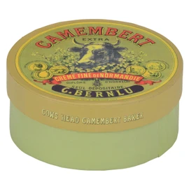 BIA Cow's Head Camembert Baker and Cover, Green/Blue and Red